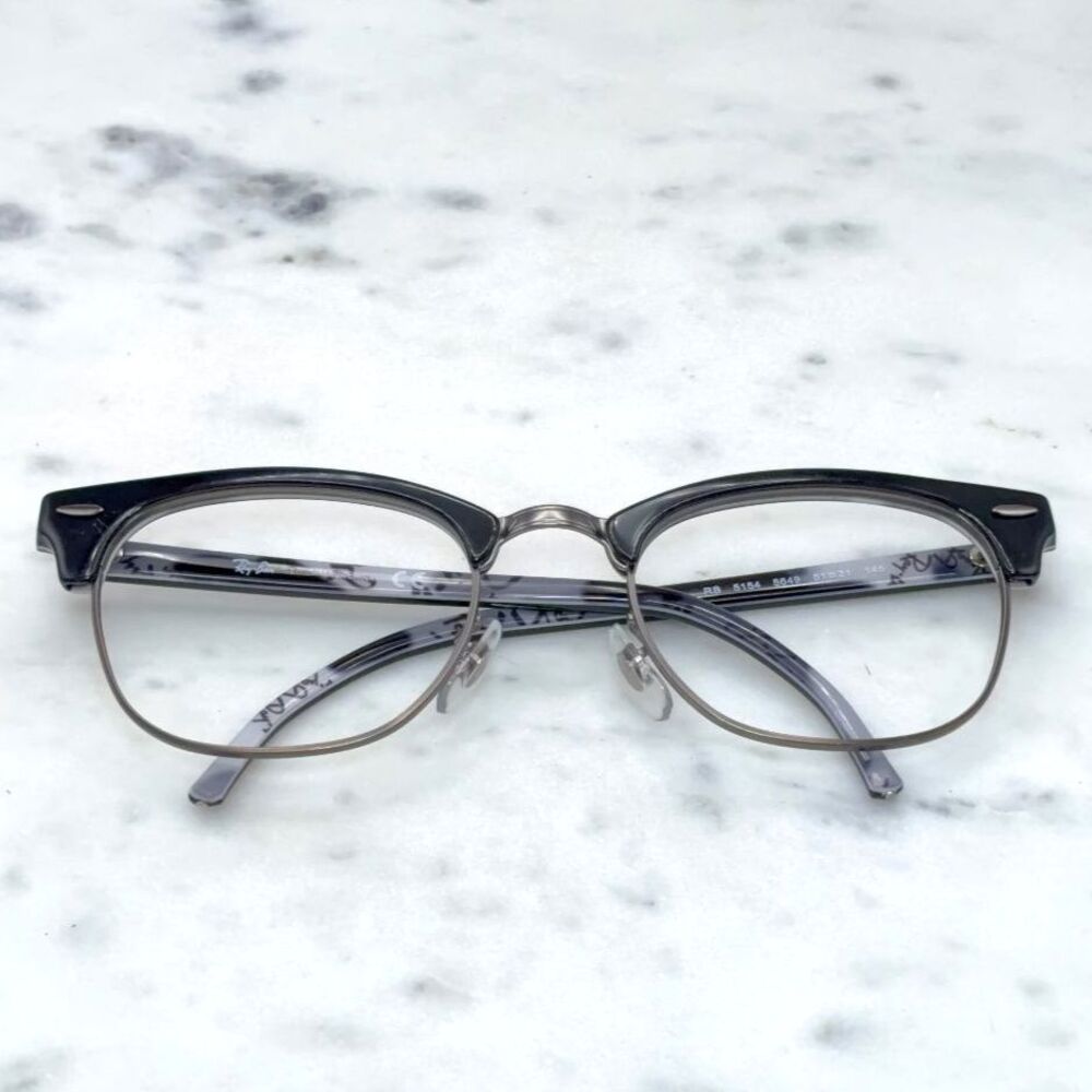 Ray-Ban RB5154 Clubmaster 5649 Grey Black Marble 51-21-145 FRAMES ONLY